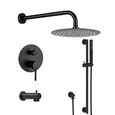 Shower System Rain Shower Head Shower Faucet Set with Tub Spout AF7328-7F