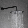 Aquacubic Matte Black Double Handle Shower Faucet Set 10" Rain Shower Head with Handheld Shower Sprayer
