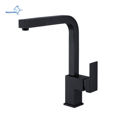 Commercial Design Brass Kitchen Faucet with Pull-out Flexible Hose and Weight Ball