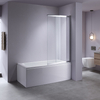 China Factory Chrome Clear Glass Flat Sliding Folding Bathtub Sliding Shower Door Shower Screen Panel