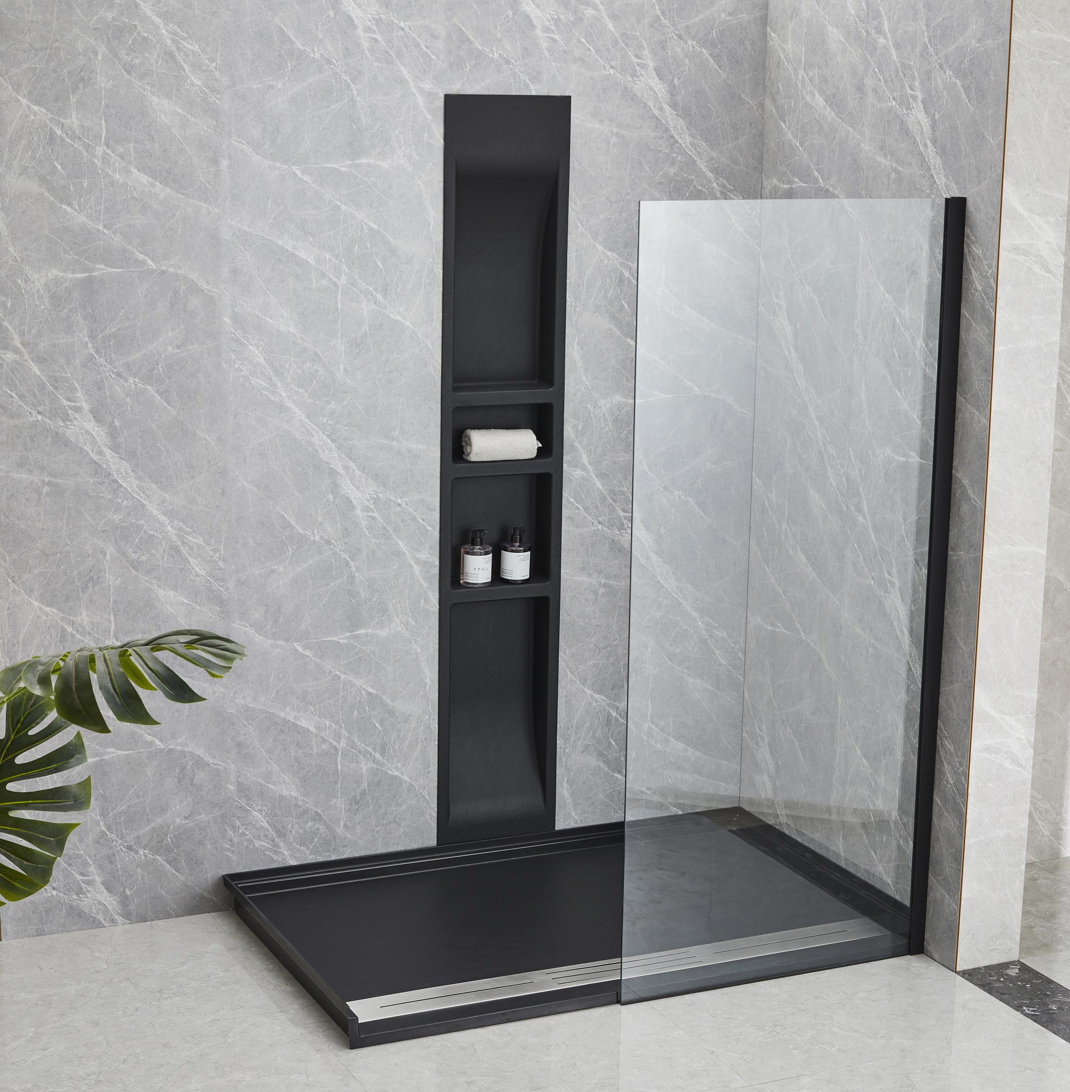 Aquacubic Glasstone Shower Niche Ready to Tile Bathroom wall 14"*96" Niche Shower Triple Recessed Shelf