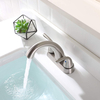 Lead-Free cUPC Lavatory Faucet Mixer Double Handle Tap Deck Mounted with Drain