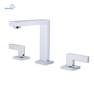 Modern 3-Hole CUPC Brass Bathroom Basin Mixer Faucet 8" Widespread Basin Tap