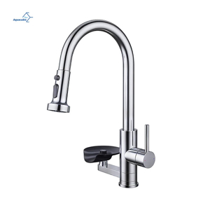 2026 New Design Stainless Steel Pull-Out Kitchen Faucet with Glass Rinser