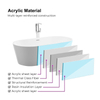White Contemporary Freestanding Acrylic Soaking Tub – Deep Relaxation Bathtub for Modern Bathrooms
