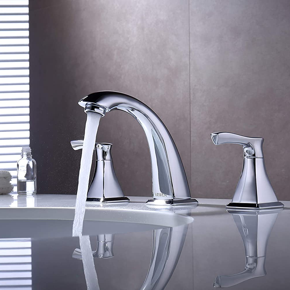cUPC UPC Luxury Widespread Double Handles Bathroom Sink Basin Water Mixer Faucet