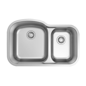 Aquacubic Drawn Pressed Stainless Steel Double Bowl Undermount Drawn Kitchen Sink