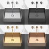 Wholesale Top Quality Square Shape Bathroom Furniture Art Basin Ware Stainless Steel Kitchen Sink