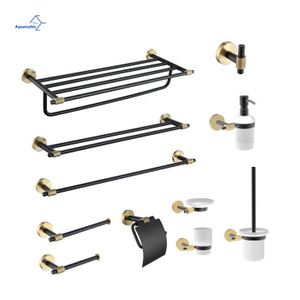 Hot Sale High Quality SUS304 Towel Bar Tissue Holder Washroom 7-Piece Bathroom Accessories Set