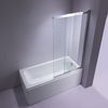 China Factory Chrome Clear Glass Flat Sliding Folding Bathtub Sliding Shower Door Shower Screen Panel