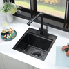 Customized 15 inch 16 Gauge Stainless Steel Kitchen Bar Sink Handmade Outdoor Prep Sink with Dish Grid & Drain