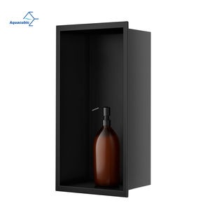 Bathroom Accessories Hotel Wall Mounted Shower Shelves Wall Niche Stainless Steel Soap Shampoo Storage Cabinet Display Niche