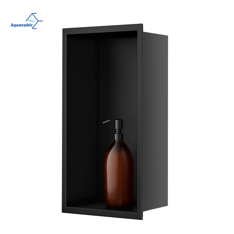 Bathroom Accessories Hotel Wall Mounted Shower Shelves Wall Niche Stainless Steel Soap Shampoo Storage Cabinet Display Niche