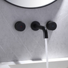 Factory Wall Mount Bathroom Sink Faucet Dual Handle Brass Basin Faucet Mixer Tap for Wash Basin