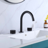 Three Hole Double Handle Wash Basin Faucet Bathroom Hot And Cold Faucet High End Bathroom Faucet