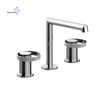 Aquacubic Deck mounted Solid brass mixer taps bathroom faucet with round Etched handle