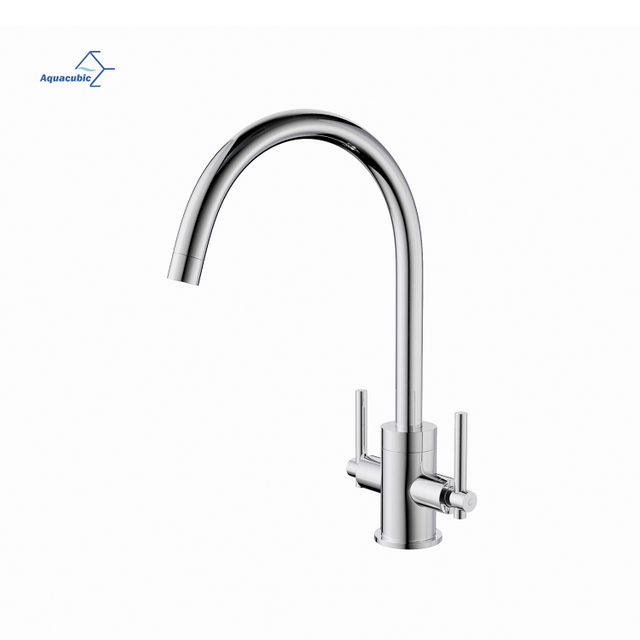 Commercial Sink Faucet 2-Handle Cold And Hot Water Taps cUPC Kitchen Sink Faucet for Restaurant