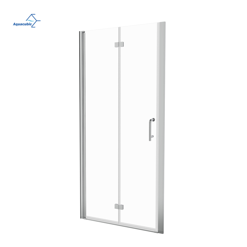 Exterior Frameless Folding Glass Door Cleanroom tempered glass enclosed shower cubicles bathroom glass partition Accordion Door