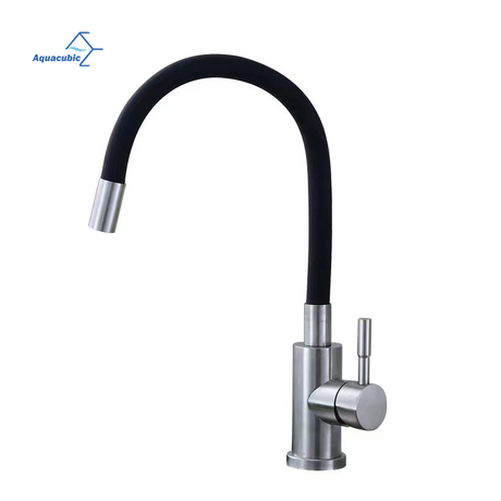 Wholesale Prices 360 Rotate Single Hole Sanitary Kitchen Faucet Flexible Neck Sink Taps