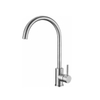 Single Handle One Hole Chromed Brass Kitchen Faucet