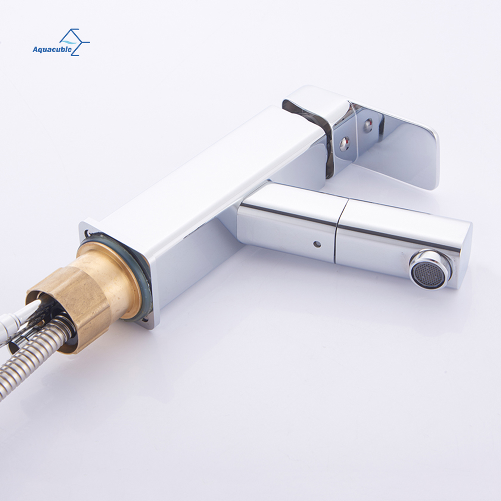 High Quality Bathroom Brass Body Single Handle Hot Cold Water Faucet Wash Basin Tap Waterfall Bathroom Faucet