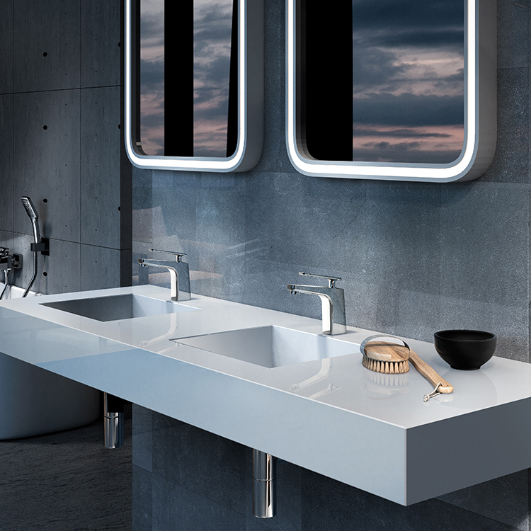 American Design Style for Bathroom Hotel and Hospital Use Bathroom Basin Faucet Brass Single Handle Basin Faucet