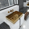 Fashion Stainless Steel Nano Rectangle Bathroom Above Counter Wash Art Basin