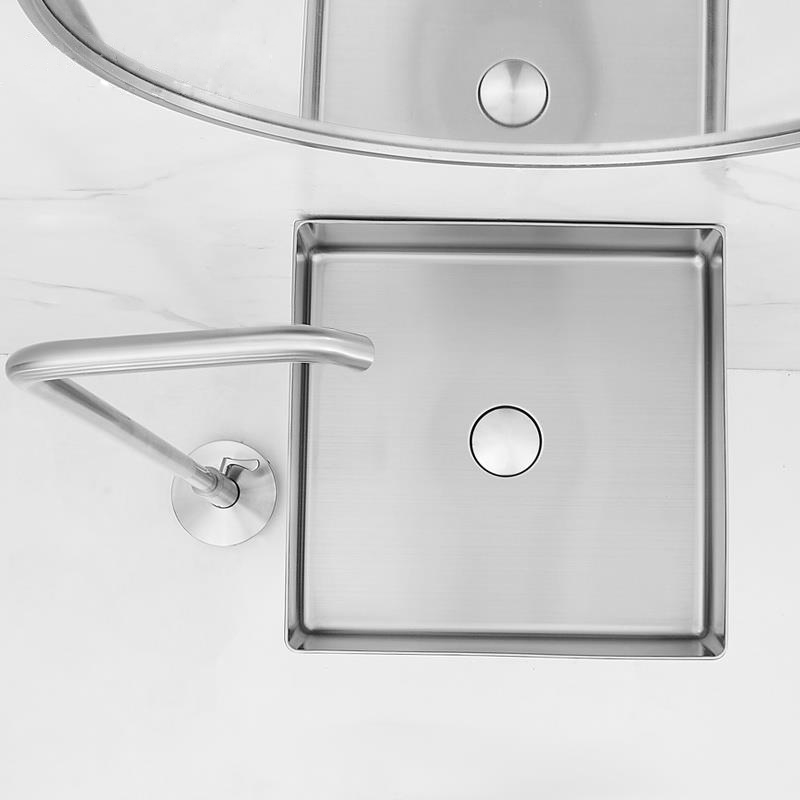 Manufacturer Hot Sale Basins Stainless Steel Floor Type Pedestal bathroom Sink
