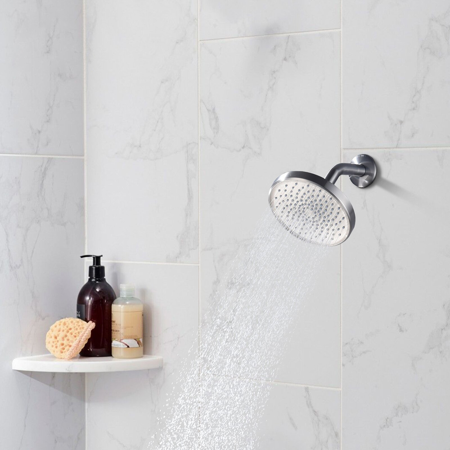 DesignBest Pressure Shower Head 6 Inch Rain Showerhead High Pressure 2