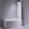 China Factory Chrome Clear Glass Flat Sliding Folding Bathtub Sliding Shower Door Shower Screen Panel