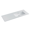 Thin Edge Vanity Cabinet Topmount White Polymarble Bathroom Sink