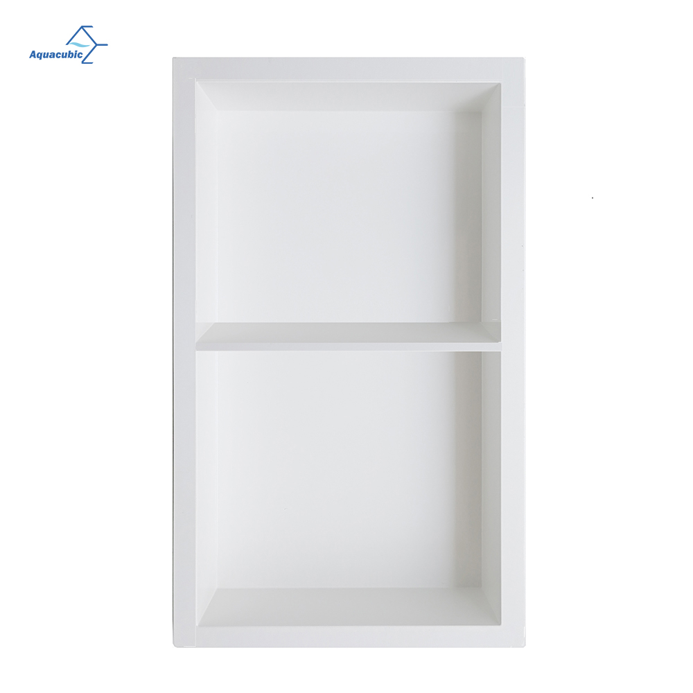 Rectangle Shower Wall Niche Tile Ready, Easy for DIY Collage, Glasstone SMC Recessed Shower Shelf