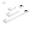 4 Pieces Bathroom Hardware Accessories Set, Towel Bar, Towel Ring, Toilet Paper Holder, Bathrobe Rack Wall Mounted