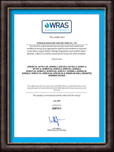 WRAS-Certificate