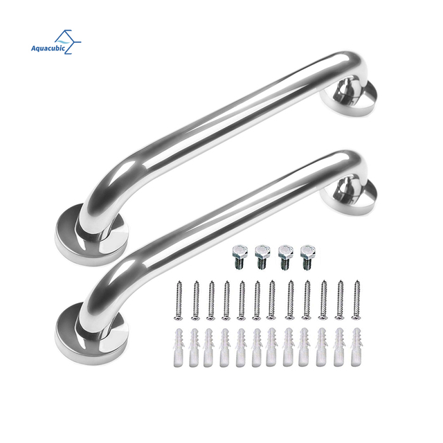 16" Stainless Steel Shower Grab Bar – Safety Handrail for Bathroom, Elderly & Handicap Support, Non-Slip Bath Handle (ADA compliant)