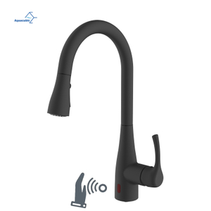 Aquacubic cUPC Brass Automatic Smart Swan Goose Neck Touchless Sensor Infrared Pull Down Kitchen Faucet