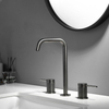 Factory Graphite Finish 3 Hole Brass Basin Mixer Tap Deck Mounted Torneira Banheiro Brass Bathroom Faucet