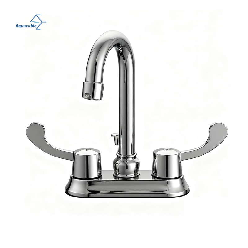ADA-Compliant Antimicrobial Faucet - Hospital-Grade Dual-Temperature High Arc Spout with Lever Handles