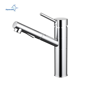 Single Handle Pull-out Bathroom Vessel Sink Faucet with 360° Swivel Spout & Sprayer
