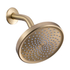 High Pressure 6 Inch 2.5 GPM Brushed Gold Shower Head