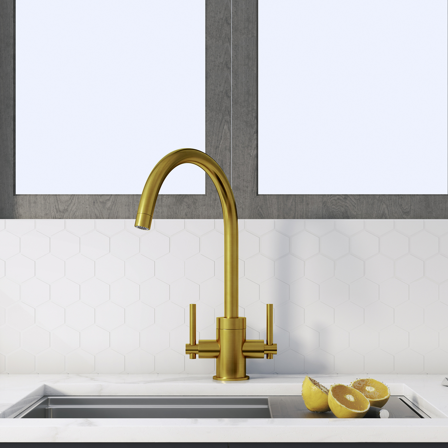 Single Hole Brass Contemporary Sink Faucet Bridge Faucet