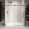 China Factory bathroom accessories stainless steel sliding door glass shower enclosure frameless tempered glass