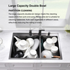 Aquacubic Manufacturer 304 Stainless Steel Handmade Topmount Double Bowl 60/40 Kitchen Sink with Faucet Hole
