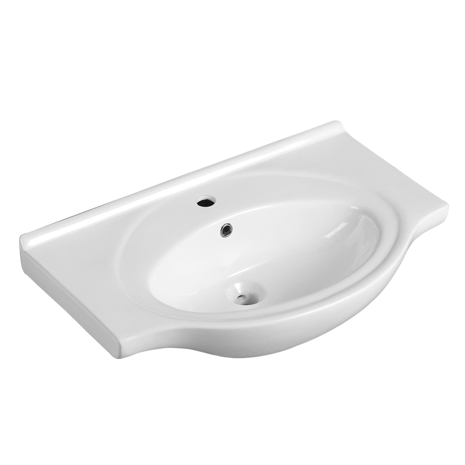 Table Cabinet Vanity Top Bathroom White Ceramic Hand Wash Basin