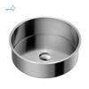 Wholesale Commercial Hand Wash Laundry Hotel Undermount Decorated Stainless Steel Round Hotel Bathroom Sink