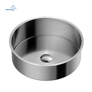 Wholesale Commercial Hand Wash Laundry Hotel Undermount Decorated Stainless Steel Round Hotel Bathroom Sink
