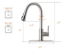 Good Quality Best Selling Service Stainless Steel Pull Down Kitchen Faucet with Multi-function Spray