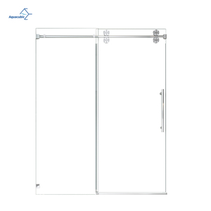 China Factory bathroom accessories stainless steel sliding door glass shower enclosure frameless tempered glass