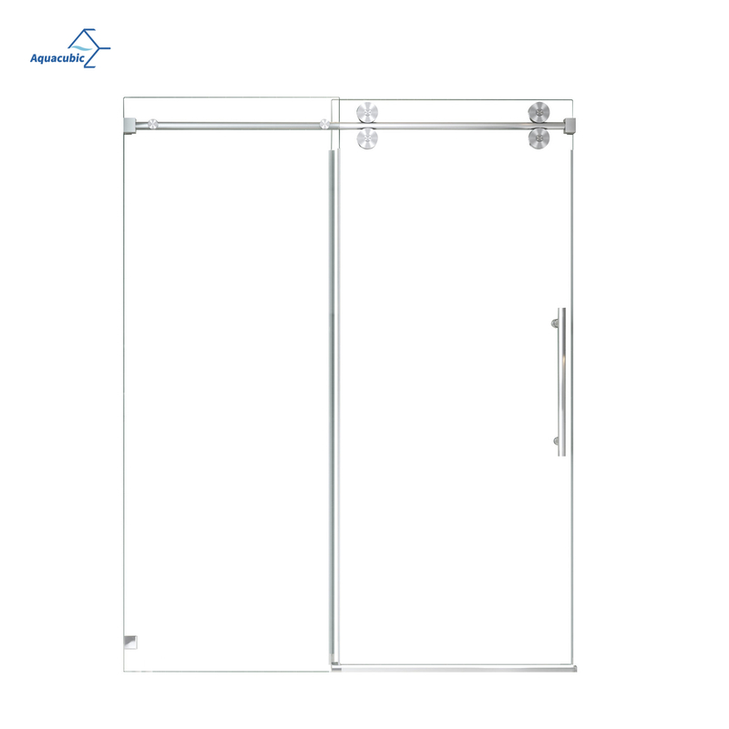 China Factory bathroom accessories stainless steel sliding door glass shower enclosure frameless tempered glass