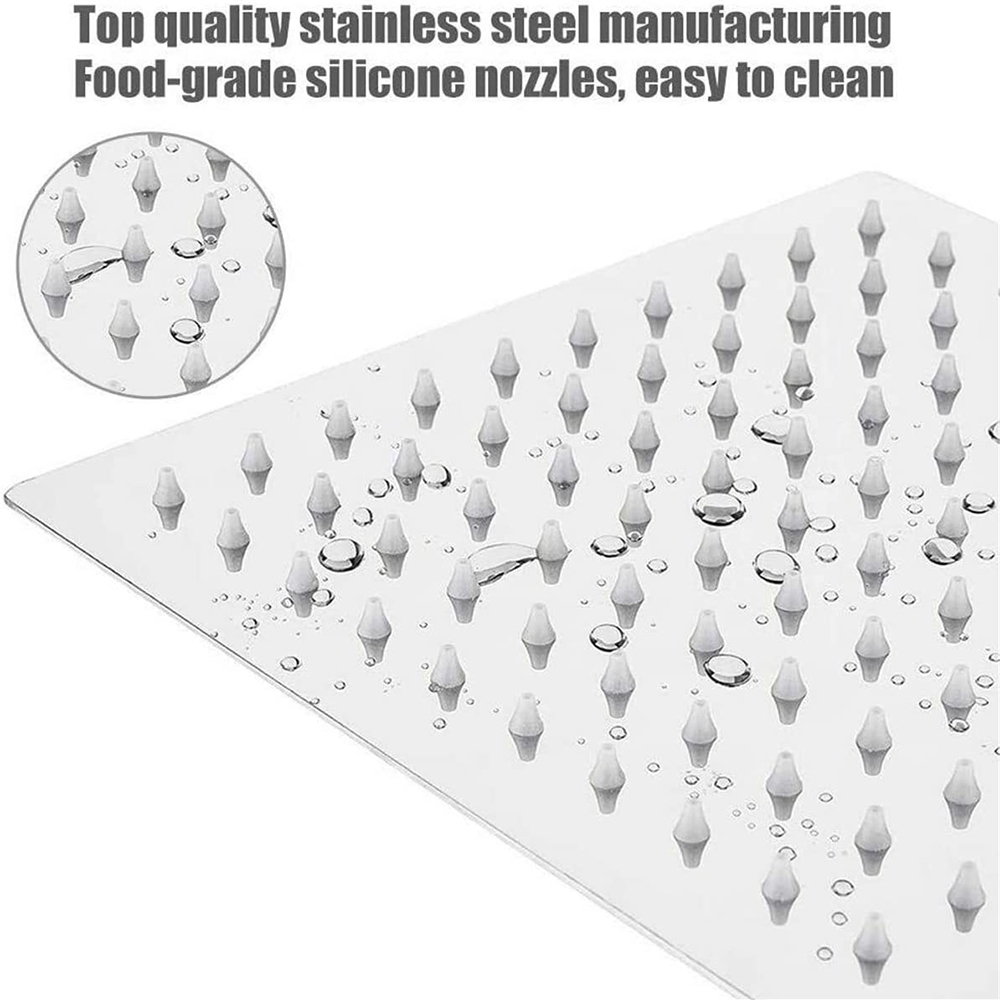 304 Stainless Steel Large Square Rain Shower Head ARDP1001-10C